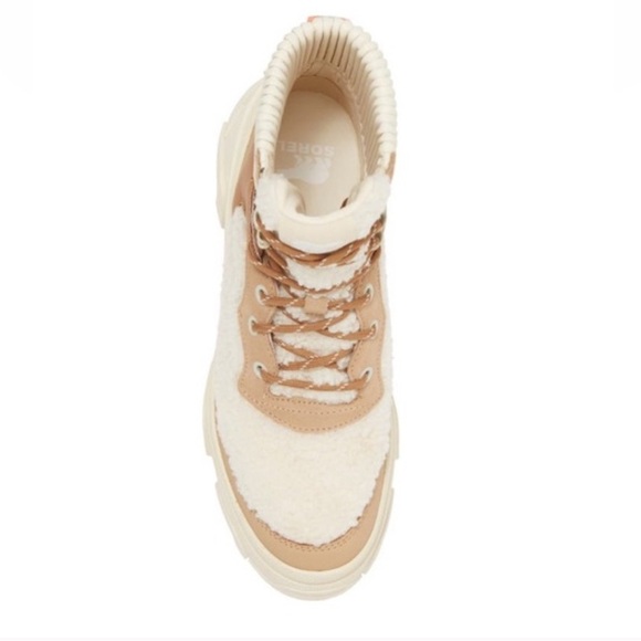 NEW SOREL Brex Waterproof Leather & Faux Shearling Boot - Picture 3 of 5